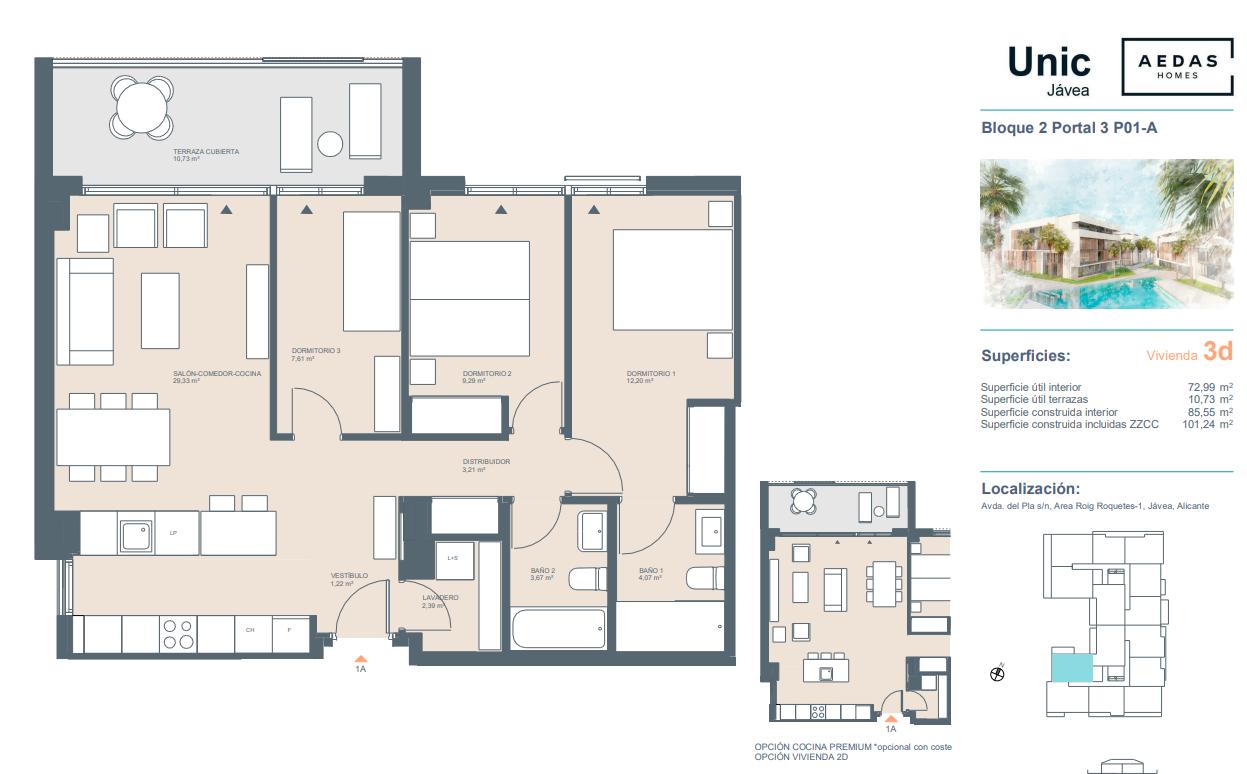 New apartment for sale in Jávea including furniture